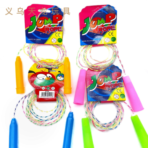 candy color crystal skipping rope for children skipping rope adjustable length soft not easy to break kindergarten fitness toys wholesale