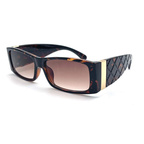 new square small frame wide leg lychee pattern sunglasses european and american women‘s sunglasses retro trendy glasses 8639