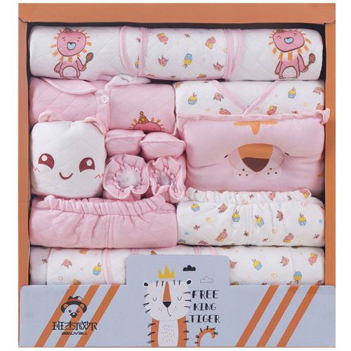 newborn gift box set baby clothes cotton autumn and winter thickened 0-3 months 6 newborn newborn baby supplies