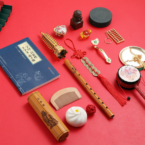 baby‘s scratch week grab three-character sutra ingot five emperors copper coin rattle abacus writing brush official seal birthday banner