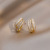 Double-Layer Stud Earrings for Women Summer Simplicity Korean Earrings S925 Auricular Needle High-Grade Earrings Earrings 2021new Fashion