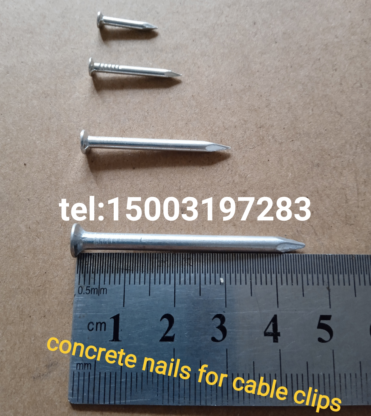 small concrete nail galvanised steel concrete nail wire clip nail pipe clip nail hardened nails for cable clip