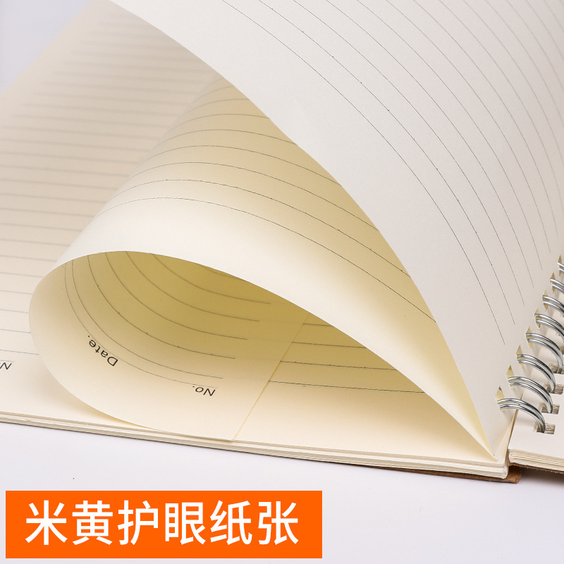 Kraft Paper Coil Notebook Notebook B5 Thickened Notebook Sim...