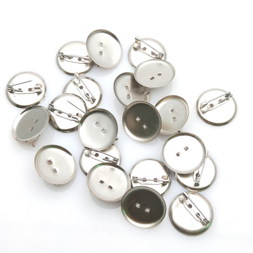 spot clothes pin simple pin insurance metal brooch flat dual-use round cover round plastic pin diy accessories
