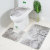 Cross-Border New Arrival European and American Style Leaves Toilet Floor Mat Three-Piece Bathroom Non-Slip Carpet Set 