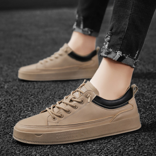 2022 autumn new microfiber casual board shoes british style fashion men‘s shoes new korean style trendy sports shoes men