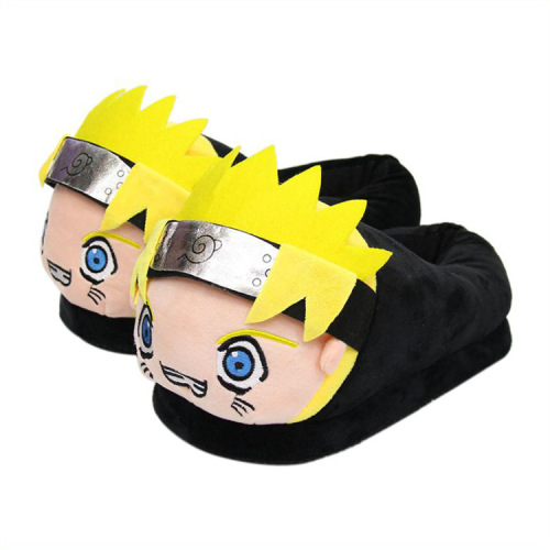 Yellow Hair Cartoon Plush Slippers Couple Winter Indoor Cotton Slippers Warm Shoes