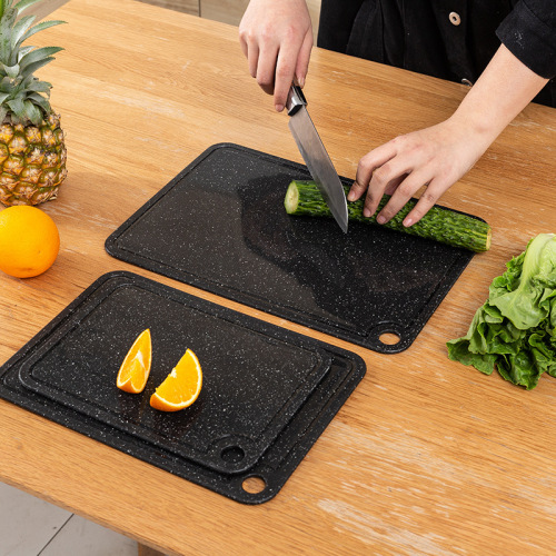 new imitation marble color cutting board pure black white cutting board
