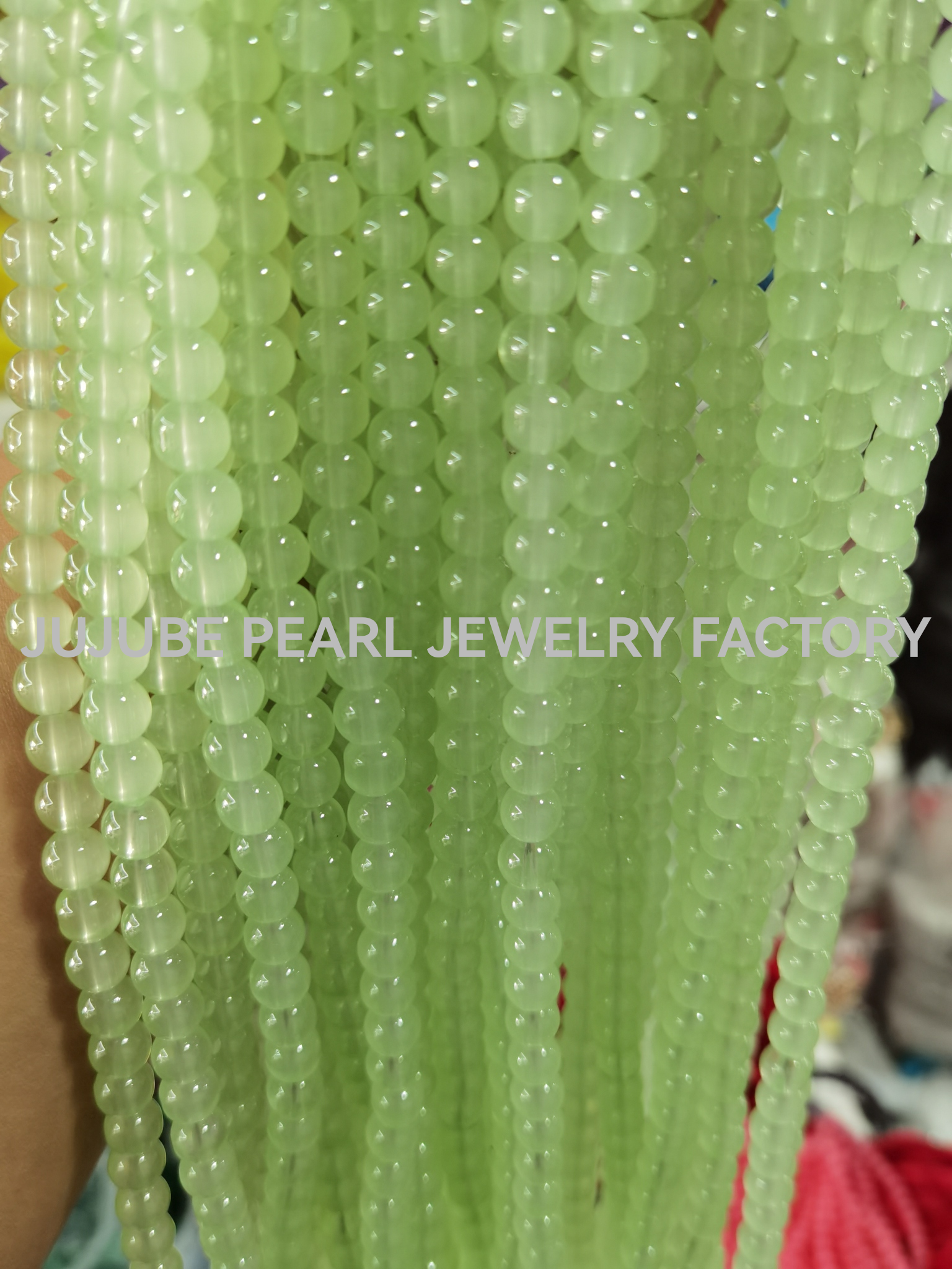 Fine color jade bead crystal