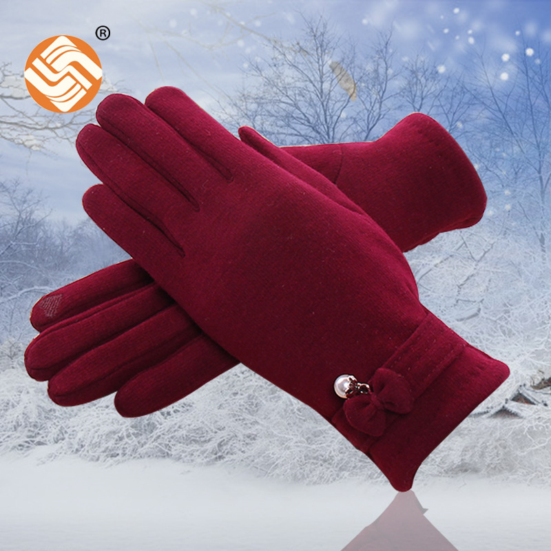 Winter Gloves For Women New Warm Korean-Style Touch Screen Fleece-Lined Outdoor Waterproof Cold-Proo