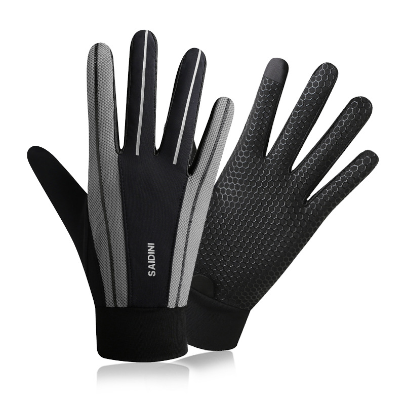 Spring and Summer Thin Gloves Men's Sports Outdoor Mountaineering Breathable Touch Screen Cycli