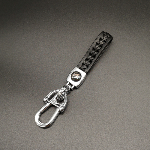 spot wholesale new microfiber lambskin woven keychain car key rope buckle pendant customized car logo