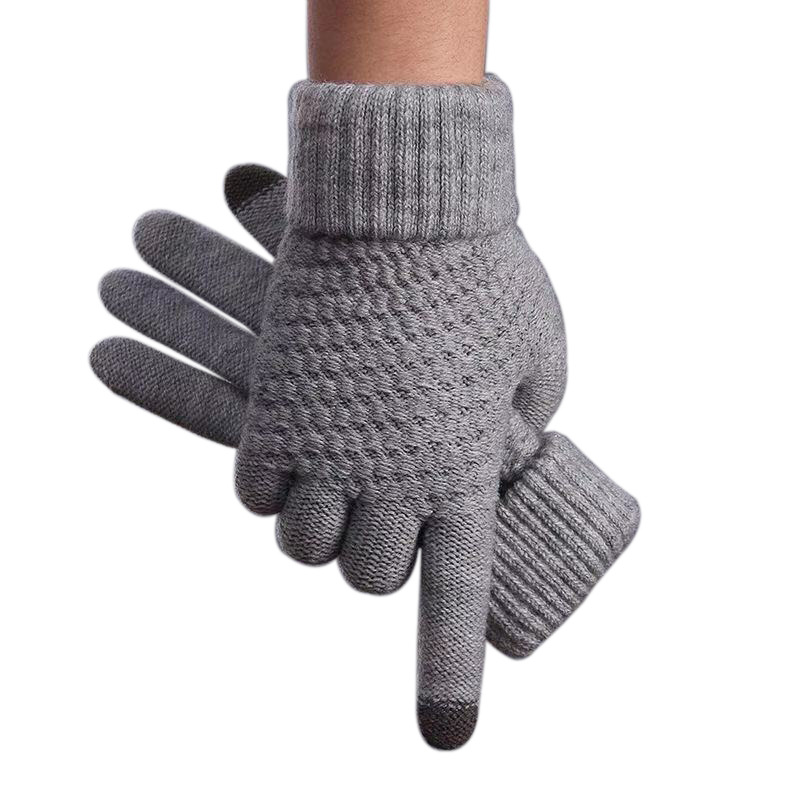 Factory Direct Supply Winter Outdoors Cold Protection Fleece Thickened Thermal Knitting Gloves Adult