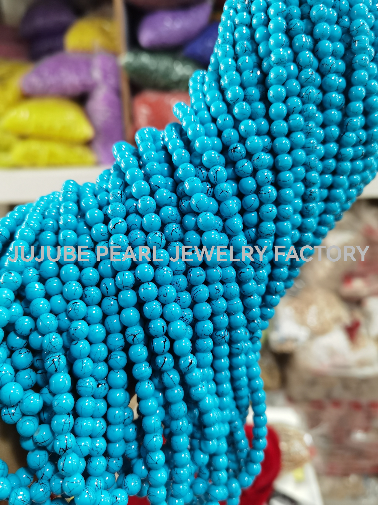 Imitation turquoise sapphire opal  Crystal products glass beads