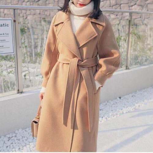 Women‘s Woolen Coat Slimming All-Matching Youthful-Looking Factory Sample Tail Goods Stall Supply Wholesale Foreign Trade