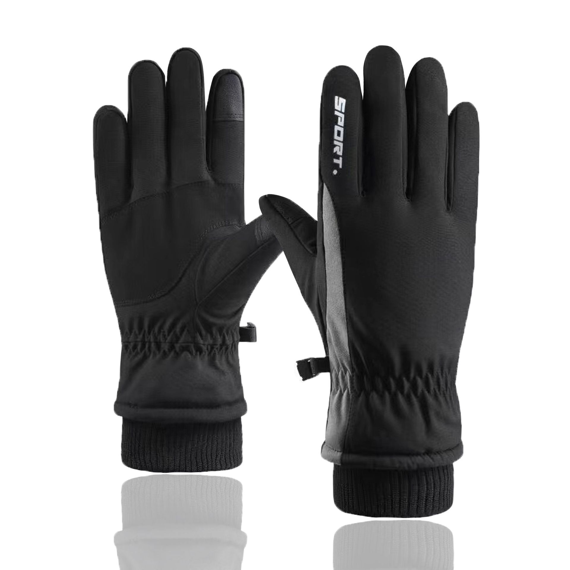New Autumn and Winter Ski Gloves Men's Outdoor Riding Touch Screen Warm with Velvet Thickened C