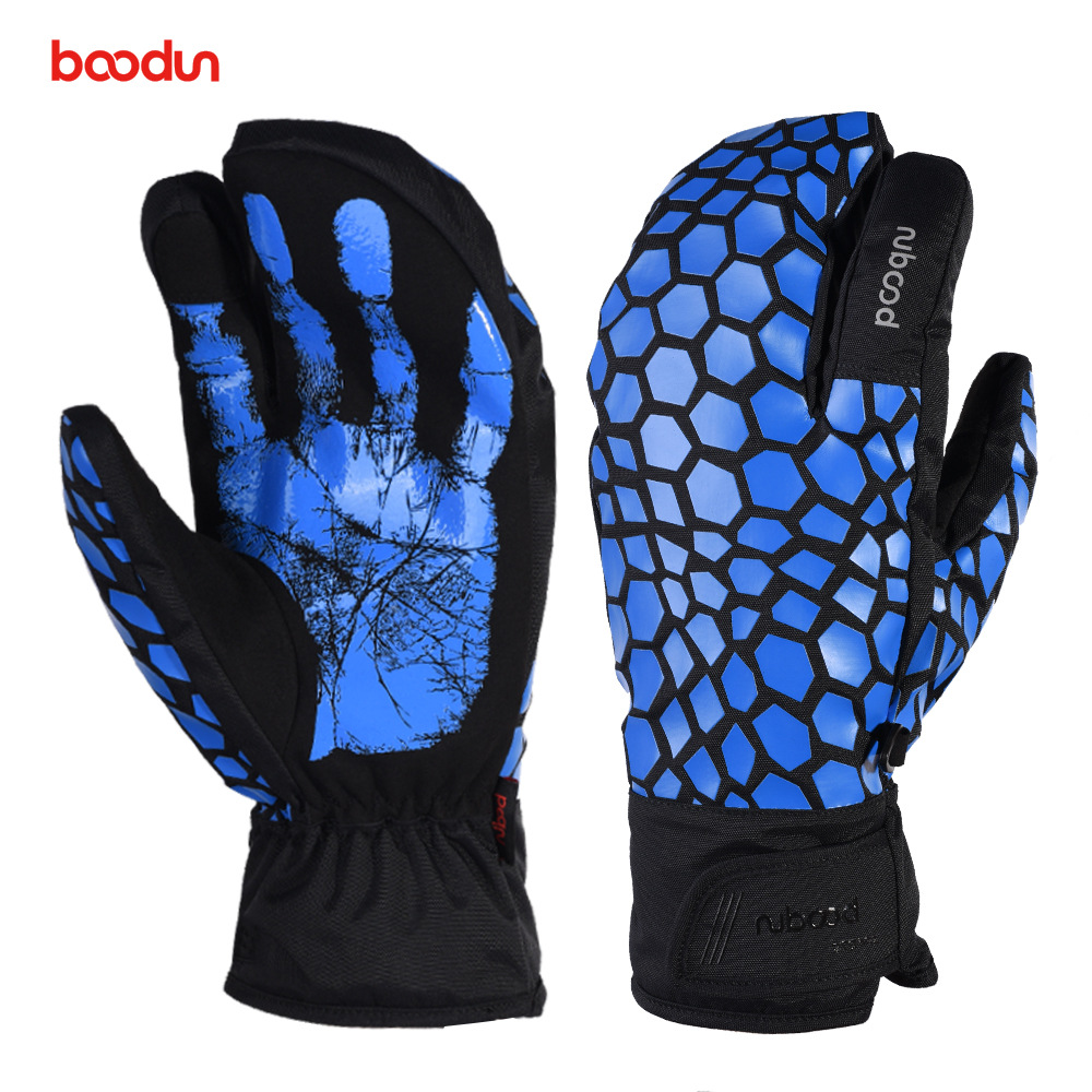 Boton Winter Fission Touch Screen Three-Finger Ski Gloves Men and Women Single and Double Board Velv