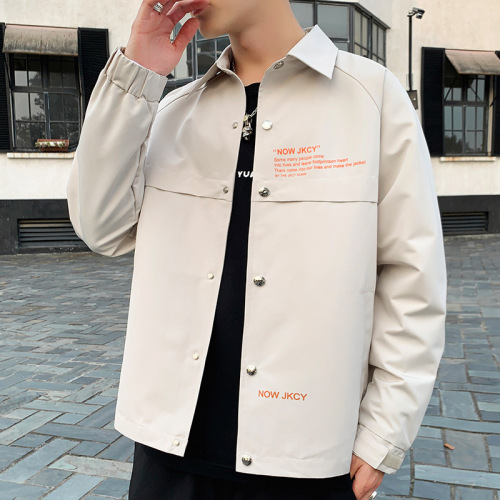 men‘s spring and autumn wear ins2021 trendy new casual jacket korean fashion brand loose pu handsome workwear jacket men