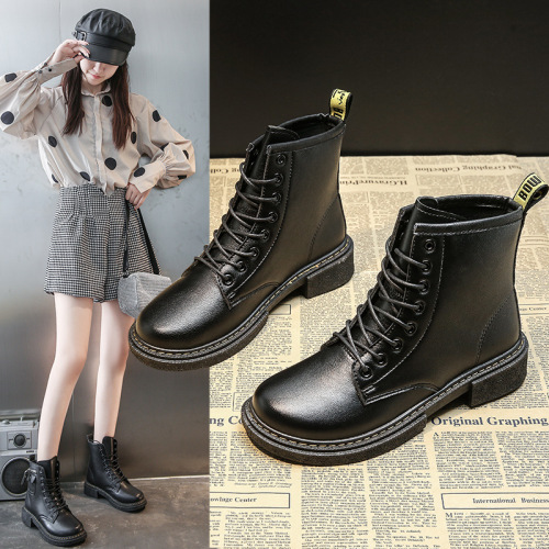 women‘s martin boots autumn new british style fashion flow retro women‘s boots short thick bottom slimming boots md01
