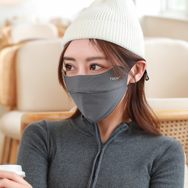 Autumn and Winter Mask Warm Face Mask Thickened Cotton Mask Eye Protection Open Nose No Fog Cloth Ma