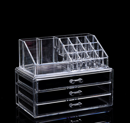 Foreign Trade New Acrylic Skin Care Products Storage Cabinet Cosmetics Storage Rack Drawer Box Overlay Factory Wholesale Customization