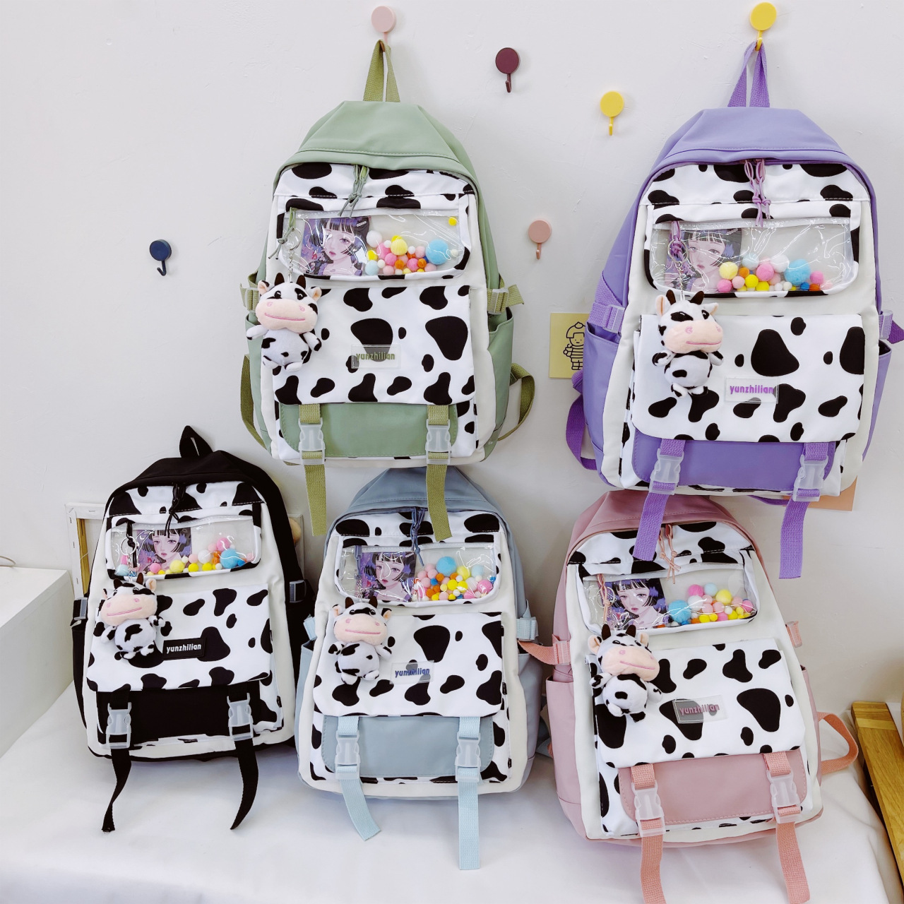 Schoolbag Women's Korean-Style Backpack High School Student Middle School Student Xiaoyuan Back