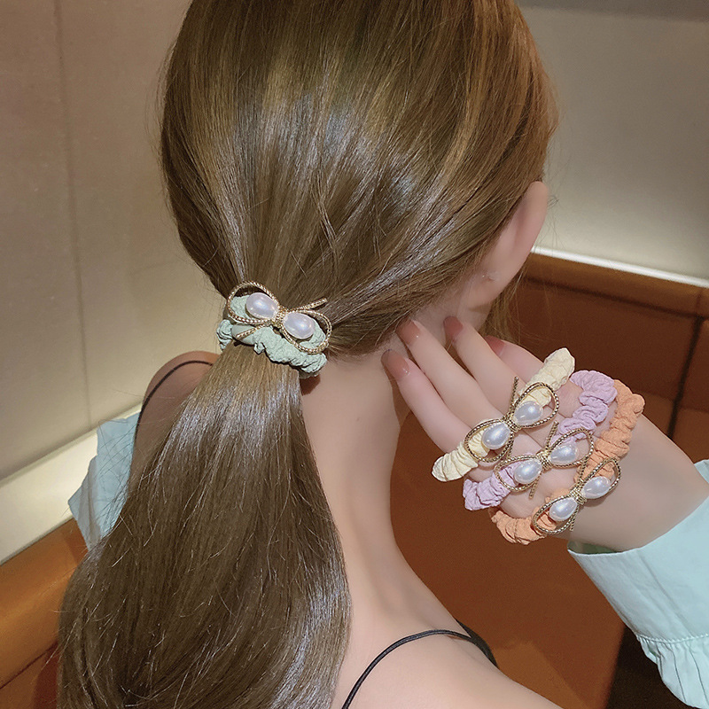 Small Intestine Hair Band Tide Rubber Band Hair Tie Hair Rope Tie-up Hair Female Bow Hair Rope Simpl