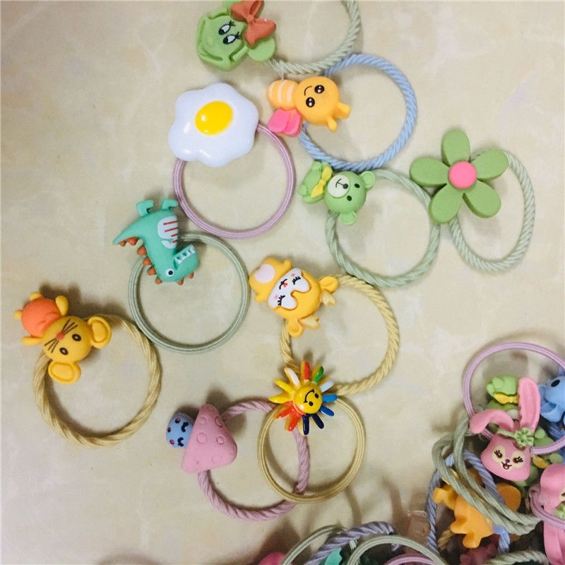 100 spread explosion children hair ring new hair rope Korean cartoon cute baby small rubber band headwear