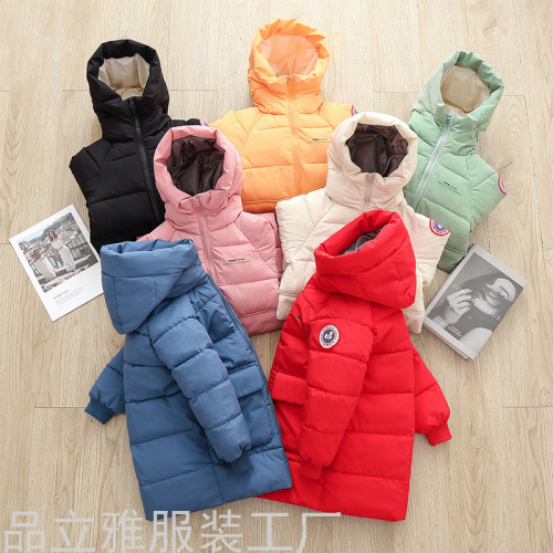 Kids‘ Coat Winter New Korean Style Men‘s and Women‘s Children‘s Clothing， down Jacket Cotton-Padded Jacket Kids‘ Overcoat Stall Supply Wholesale