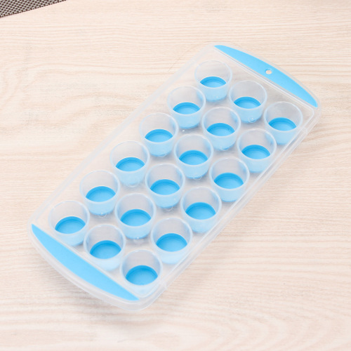 Factory Direct Creative Silicone Stretchable Plastic Ice Tray Creative 18 Grid Circle Ice Maker 