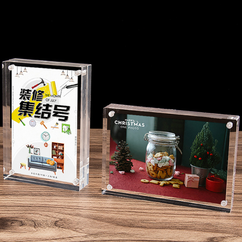 acrylic photo frame strong magnetic price tag a5 transparent table sign magnetic table card customized exhibition label a4 photo frame