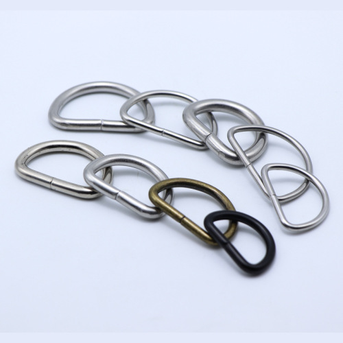 Cross-Border Direct Selling Metal Copper Iron Semi-Circular Ring Buckle 316 Stainless Steel D-Type Buckle Iron Wire Buckle Clothing Luggage D-Shaped Ring