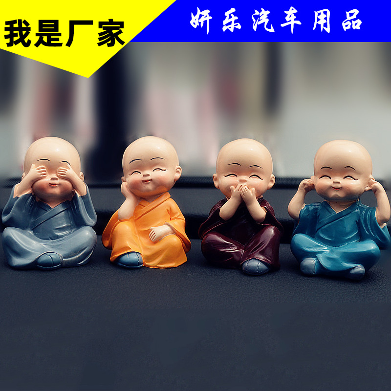 Car Accessories Cute Doll Car Interior Ornaments Decoration Car Decoration Creative Sibu Monks Safet