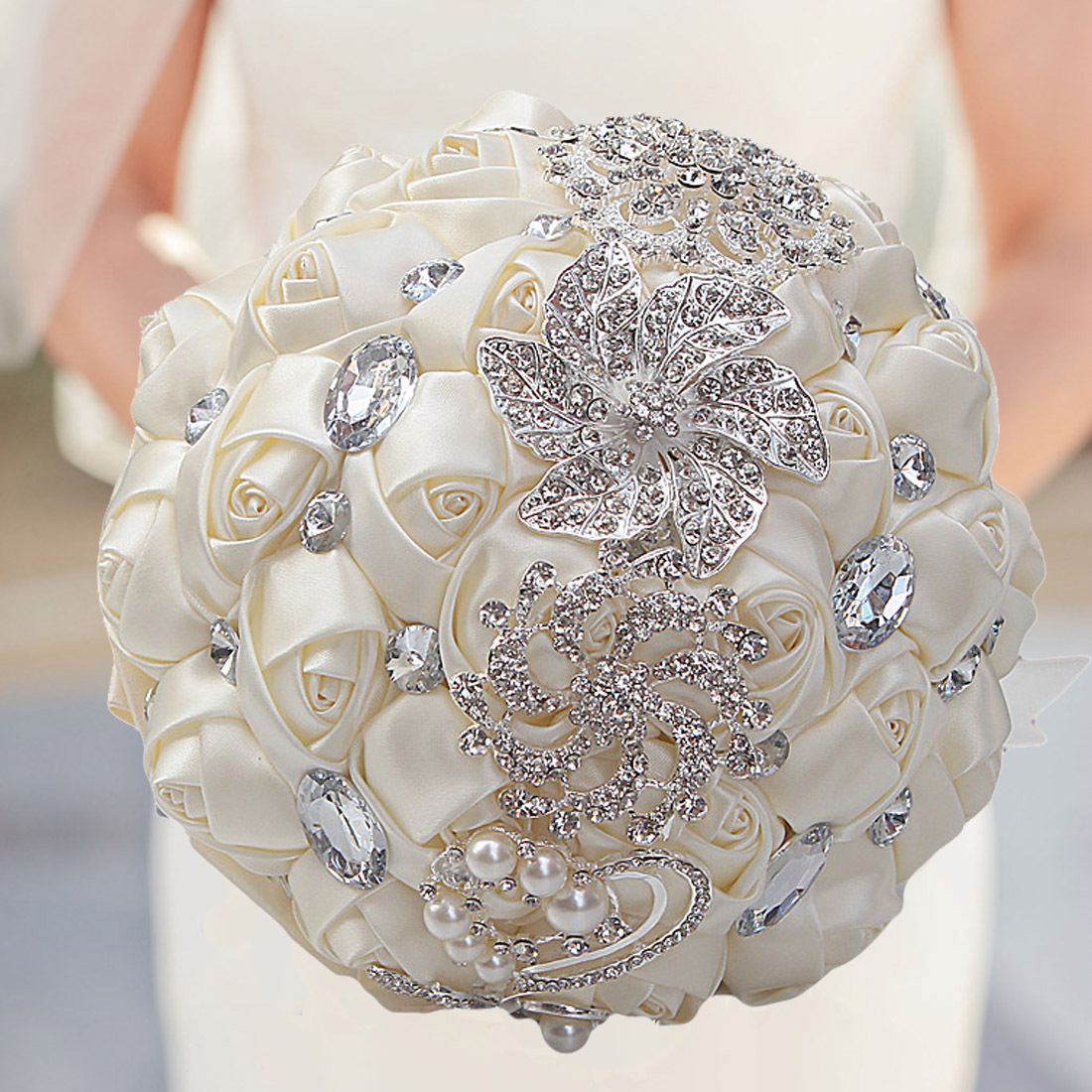 European and American Wedding Rhinestone Bridal Bouquet Wedd...