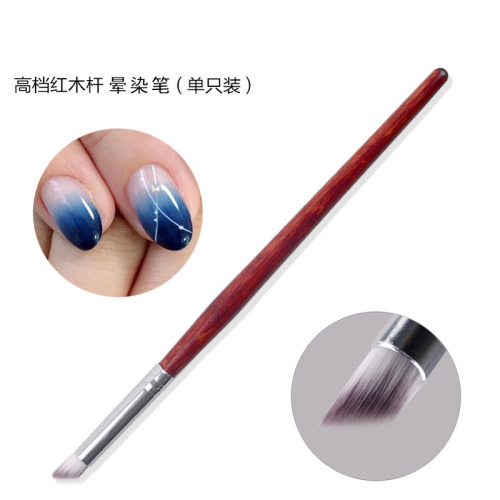 Nail Art UV Nail Polish Gradient Coloring Pen Gradient Pen Nail Painting Brushes DIY Oblique Mouth Brush Mahogany Stick