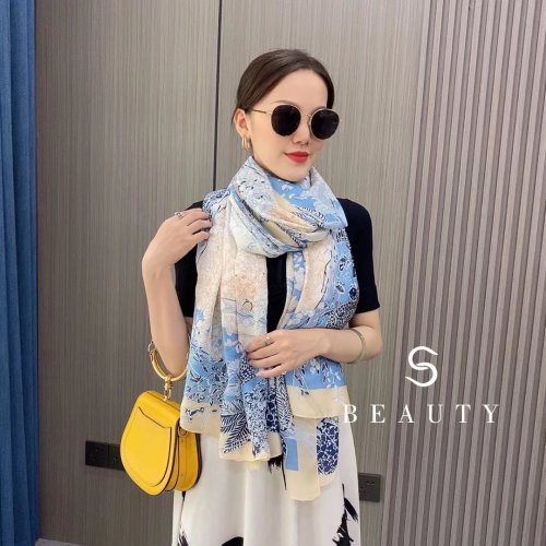 new mulberry silk silk satin scarf silk scarf fashion temperament trend shawl high-end simple form
