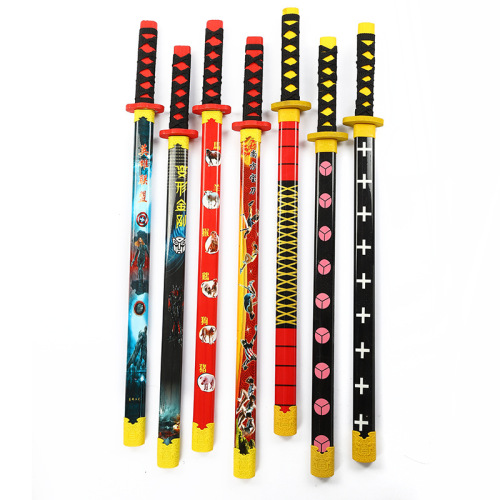 New Tourist Attractions Temple Fair Hot Sale World Dragon and Phoenix Dragon Sword Bamboo Children‘s Toy Sword Batch