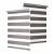Export Foreign Trade Double Roller Blind Roller Shutter Korean-Style Shading Louver Curtain Office Kitchen Bathroom Double-Layer Soft Gauze Curtain