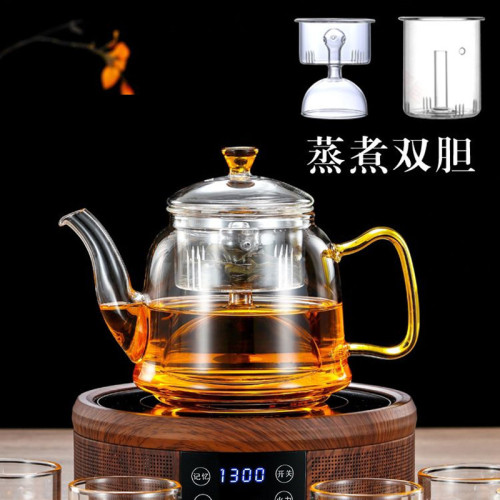 large capacity glass tea cooker steam teapot household borosilicate glass kettle electric ceramic stove heating teapot