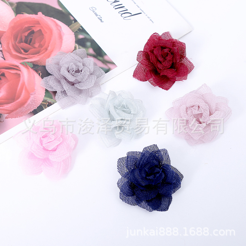 Spring Korean Style DIY Hollow Snow Yarn Handmade Flower Hea...