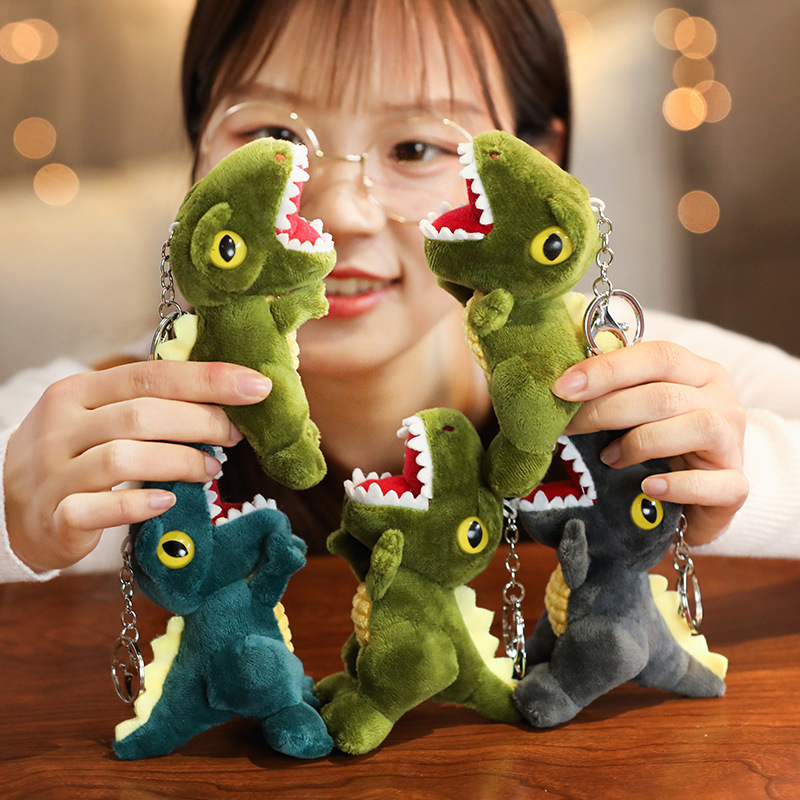 Creative Dinosaur Plush Toy Tyrannosaurus Rex Little Doll Keychain Handbag Pendant Small Prize Claw