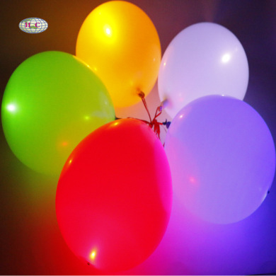 闪光气球发光气球七彩气球led气球带灯气球玩具婚庆聚会庆典