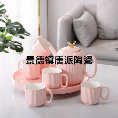 1 Pot 6 Cups Simple Style New Water Supplies Light Luxury Style Wedding Gifts Gifts Company Benefits