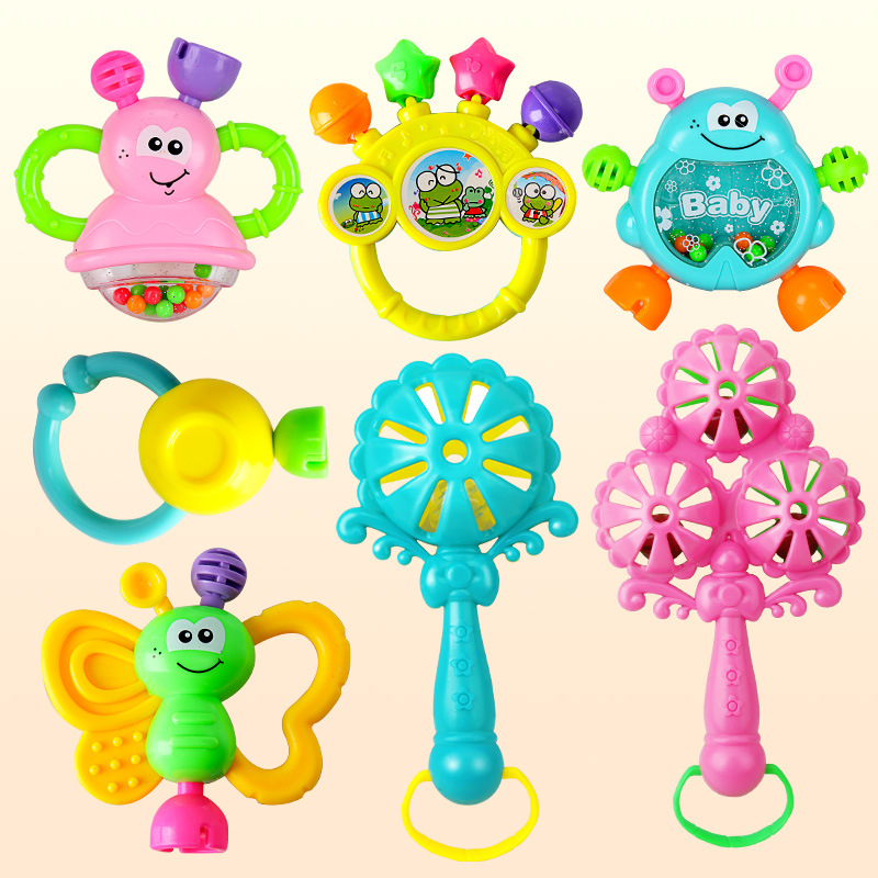 Menglele newborn educational toys 0-1 year old baby rattle Outfits 3-6-12 months old baby early educ