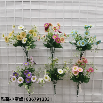 5 Fork 16 Auspicious Small Ding Fragrant Chrysanthemum Artificial Flower Small Chrysanthemum Small Bouquet Crafts Flower