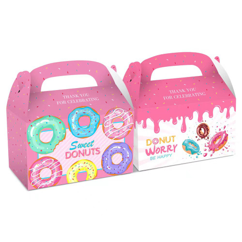 Happy Birthday Theme Decoration Amazon Party Candy Box Biscuits Cake Box Horn Box Portable Gift Paper Box