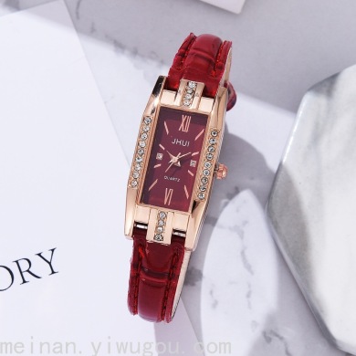 新款女士手表优雅气质石英表韩系复古皮带腕表
