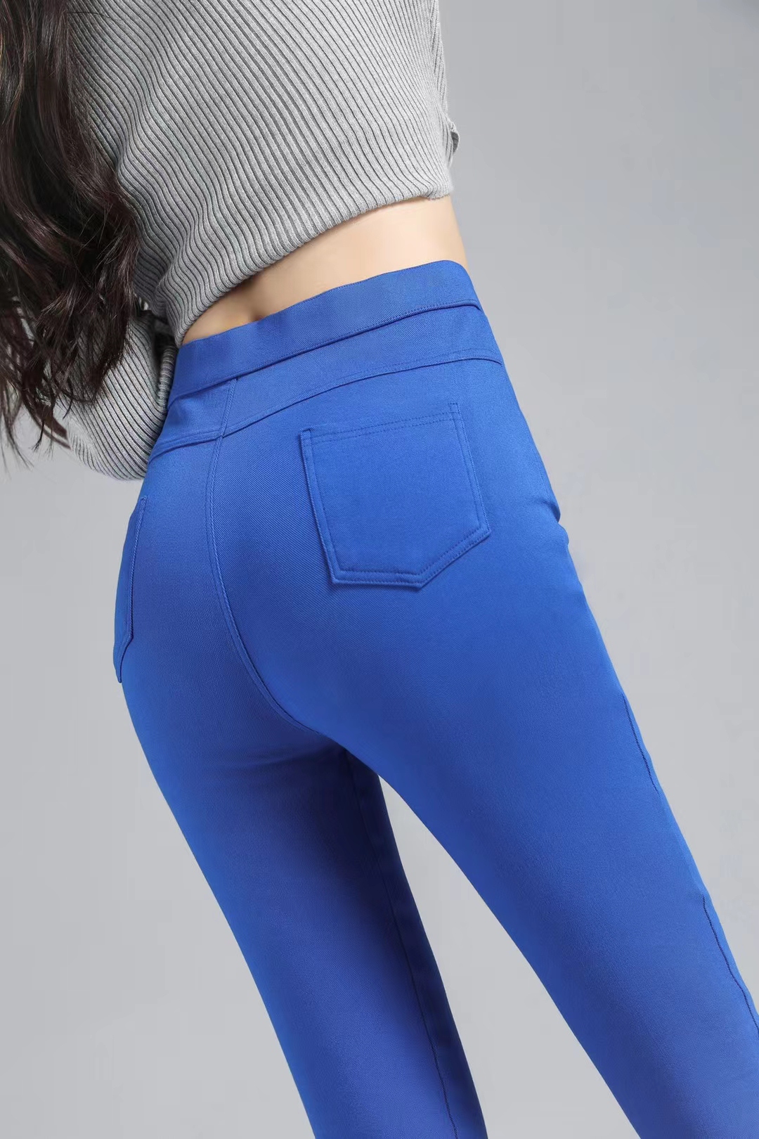Ladies pants leggings blue trousers woman clothes jeans