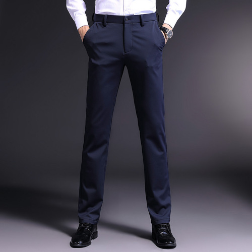 2021 men‘s suit pants slim fit small straight pants men‘s young and middle-aged business casual suit pants men‘s four-sided stretch casual pants men