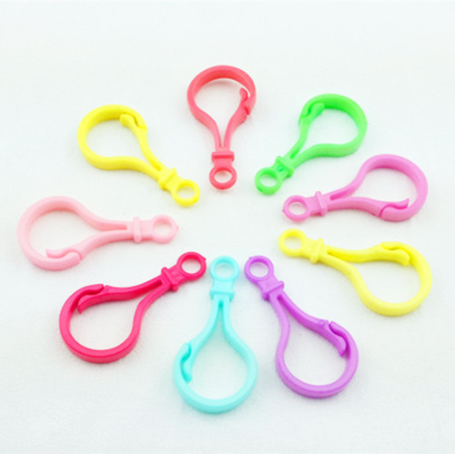 Acrylic Candy-Colored Plastic Suspender Buckles Keychain Accessories Bulb Buckle Broken Ring Factory Direct Sales